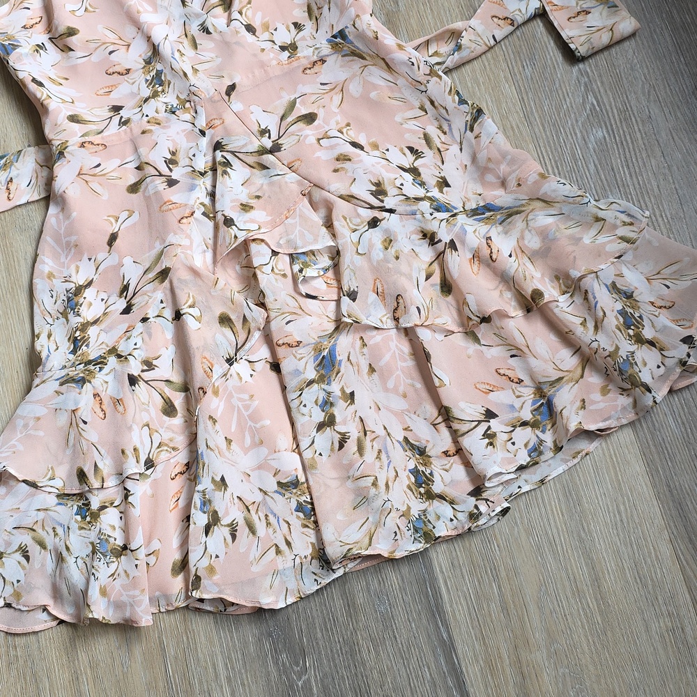 Secret + Saints Floral Ruffle Mini Dress with Tie Waist - Picture 5 of 15